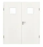 Frontansicht von GARANT Doppelflügeltür inkl. Zarge Authentic Bianco CPL mit Lichtausschnitt LA-7