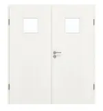 Frontansicht von GARANT Doppelflügeltür inkl. Zarge Authentic Bianco GCK08 mit Lichtausschnitt LA-7