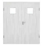 Frontansicht von GARANT Doppelflügeltür inkl. Zarge Authentic Grigio GCK08 mit Lichtausschnitt LA-7