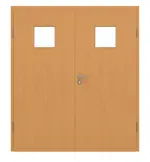 Frontansicht von GARANT Doppelflügeltür inkl. Zarge Buche Exklusiv CPL mit Lichtausschnitt LA-7