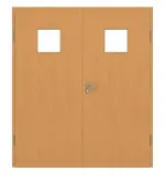 Frontansicht von GARANT Doppelflügeltür inkl. Zarge Buche Exklusiv GCK08 mit Lichtausschnitt LA-7