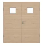 Frontansicht von GARANT Doppelflügeltür inkl. Zarge Quer Authentic Achat GCK08 mit Lichtausschnitt LA-7