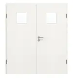 Frontansicht von GARANT Doppelflügeltür inkl. Zarge Quer Authentic Bianco CPL mit Lichtausschnitt LA-7