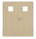 Frontansicht von GARANT Doppelflügeltür inkl. Zarge Natura Ahorn GCK08 mit Lichtausschnitt LA-7