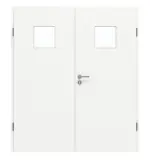 Frontansicht von GARANT Doppelflügeltür inkl. Zarge U11209SD Edelweiß GHK08 mit Lichtausschnitt LA-7