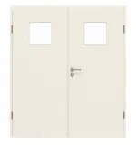 Frontansicht von GARANT Doppelflügeltür inkl. Zarge 0140-60 Dawn Resopal mit Lichtausschnitt LA-8