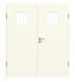 Frontansicht von GARANT Doppelflügeltür inkl. Zarge 9417-60 Snow White CPL mit Lichtausschnitt LA-8