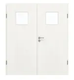 Frontansicht von GARANT Doppelflügeltür inkl. Zarge Authentic Bianco GCK08 mit Lichtausschnitt LA-8