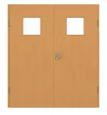 Frontansicht von GARANT Doppelflügeltür inkl. Zarge Buche Exklusiv CPL mit Lichtausschnitt LA-8