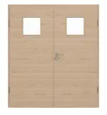 Frontansicht von GARANT Doppelflügeltür inkl. Zarge Quer Authentic Achat GCK08 mit Lichtausschnitt LA-8