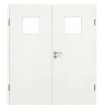 Frontansicht von GARANT Doppelflügeltür inkl. Zarge Quer Authentic Bianco CPL mit Lichtausschnitt LA-8