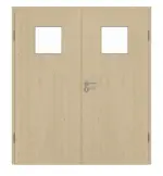 Frontansicht von GARANT Doppelflügeltür inkl. Zarge Natura Ahorn CPL mit Lichtausschnitt LA-8