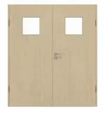 Frontansicht von GARANT Doppelflügeltür inkl. Zarge Natura Ahorn GCK08 mit Lichtausschnitt LA-8