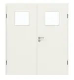 Frontansicht von GARANT Doppelflügeltür inkl. Zarge 0135-60 Rain Resopal mit Lichtausschnitt LA-9