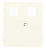 Frontansicht von GARANT Doppelflügeltür inkl. Zarge 9417-60 Snow White CPL mit Lichtausschnitt LA-9