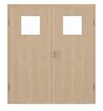 Frontansicht von GARANT Doppelflügeltür inkl. Zarge Authentic Achat CPL mit Lichtausschnitt LA-9