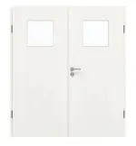 Frontansicht von GARANT Doppelflügeltür inkl. Zarge Authentic Bianco GCK08 mit Lichtausschnitt LA-9