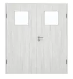 Frontansicht von GARANT Doppelflügeltür inkl. Zarge Authentic Grigio GCK08 mit Lichtausschnitt LA-9