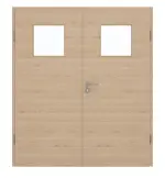 Frontansicht von GARANT Doppelflügeltür inkl. Zarge Quer Authentic Achat GCK08 mit Lichtausschnitt LA-9