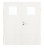 Frontansicht von GARANT Doppelflügeltür inkl. Zarge Quer Authentic Bianco CPL mit Lichtausschnitt LA-9