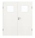 Frontansicht von GARANT Doppelflügeltür inkl. Zarge Quer Authentic Bianco GCK08 mit Lichtausschnitt LA-9