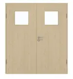 Frontansicht von GARANT Doppelflügeltür inkl. Zarge Natura Ahorn CPL mit Lichtausschnitt LA-9