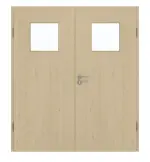 Frontansicht von GARANT Doppelflügeltür inkl. Zarge Natura Ahorn GCK08 mit Lichtausschnitt LA-9