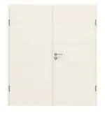 Frontansicht von CLASSEN Doppelflügeltür Dynamic RAL 9010 Weißlack 1.1 mit Zarge