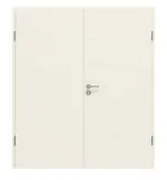 Frontansicht von CLASSEN Doppelflügeltür Dynamic RAL 9010 Weißlack 2.12 mit Zarge