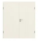 Frontansicht von CLASSEN Doppelflügeltür Dynamic RAL 9010 Weißlack 2.6 mit Zarge