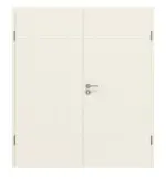 Frontansicht von CLASSEN Doppelflügeltür Dynamic RAL 9010 Weißlack 3.1 mit Zarge