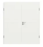 Frontansicht von CLASSEN Doppelflügeltür Dynamic 3.24 Weißlack RAL 9003 inkl. Zarge