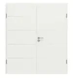 Frontansicht von Dynamic 3.8 Lisenen Lackweiß RAL 9003 Doppelflügeltür inkl. Zarge - Classen