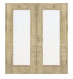 Frontansicht von Doppelflügeltür 4.10 Hamilton Eiche CPL inkl. Zarge - Classen