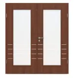 Frontansicht von Doppelflügeltür 4.10 Italienische Walnuss CPL inkl. Zarge - Classen