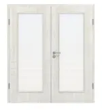 Frontansicht von Doppelflügeltür 4.10 Norwegische Esche CPL inkl. Zarge - Classen