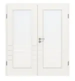 Frontansicht von Doppelflügeltür 4.10 Weiß RAL 9016 CPL inkl. Zarge - Classen