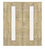 Frontansicht von Doppelflügeltür 4.11 Hamilton Eiche CPL inkl. Zarge - Classen