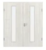 Frontansicht von Doppelflügeltür 4.11 Norwegische Esche CPL inkl. Zarge - Classen