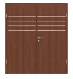 Frontansicht von Doppelflügeltür 4.13 Italienische Walnuss CPL inkl. Zarge - Classen