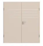 Frontansicht von CLASSEN Doppelflügeltür Kaschmir CPL 4.13 mit Zarge