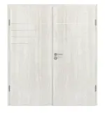 Frontansicht von Doppelflügeltür 4.13 Norwegische Esche CPL inkl. Zarge - Classen