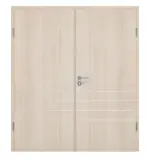 Frontansicht von Doppelflügeltür 4.14 Akazie hell CPL inkl. Zarge - Classen