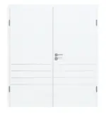 Frontansicht von CLASSEN Doppelflügeltür Weiß Struktur CPL 4.14 mit Zarge