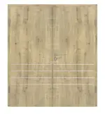 Frontansicht von Doppelflügeltür 4.14 Hamilton Eiche CPL inkl. Zarge - Classen