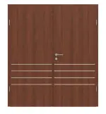 Frontansicht von Doppelflügeltür 4.14 Italienische Walnuss CPL inkl. Zarge - Classen