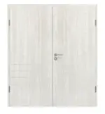 Frontansicht von Doppelflügeltür 4.14 Norwegische Esche CPL inkl. Zarge - Classen