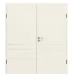 Frontansicht von CLASSEN Doppelflügeltür Weiß RAL 9010 CPL 4.14 mit Zarge