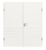 Frontansicht von Doppelflügeltür 4.14 Weiß RAL 9016 CPL inkl. Zarge - Classen