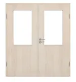 Frontansicht von Doppelflügeltür LA 01 Akazie hell CPL inkl. Zarge - Classen
